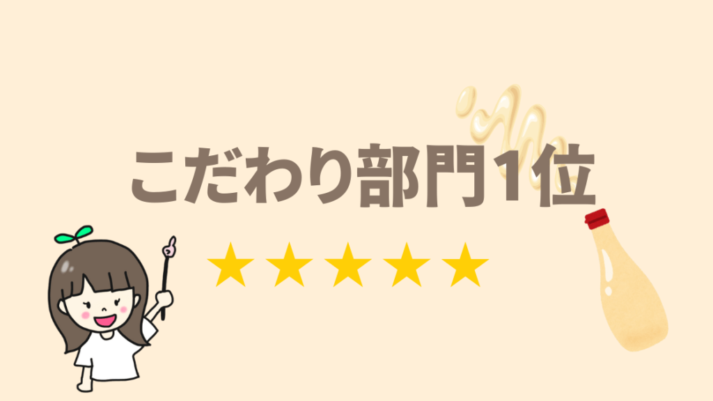 こだわりがすごい部門1位は...