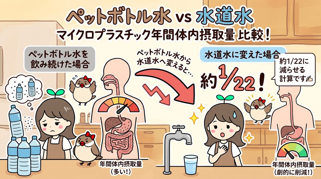 【ペットボトル VS 水道水】マイクロプラスチックが多いのは...？
